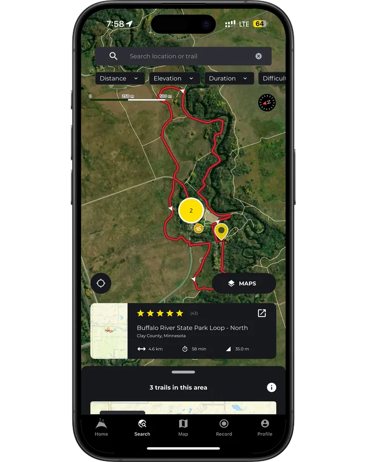 HiiKER trail map